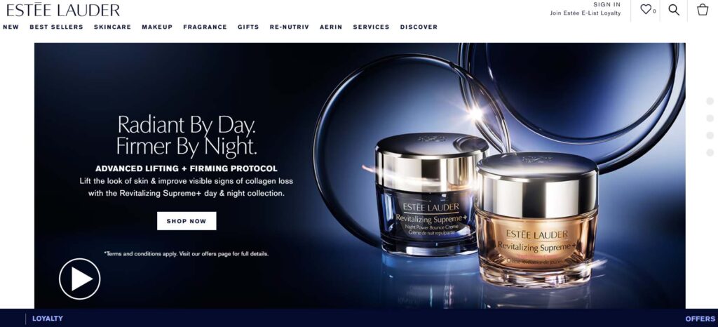 Estee Lauder Cosmetic Website