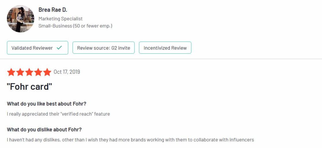 Fohr reviews