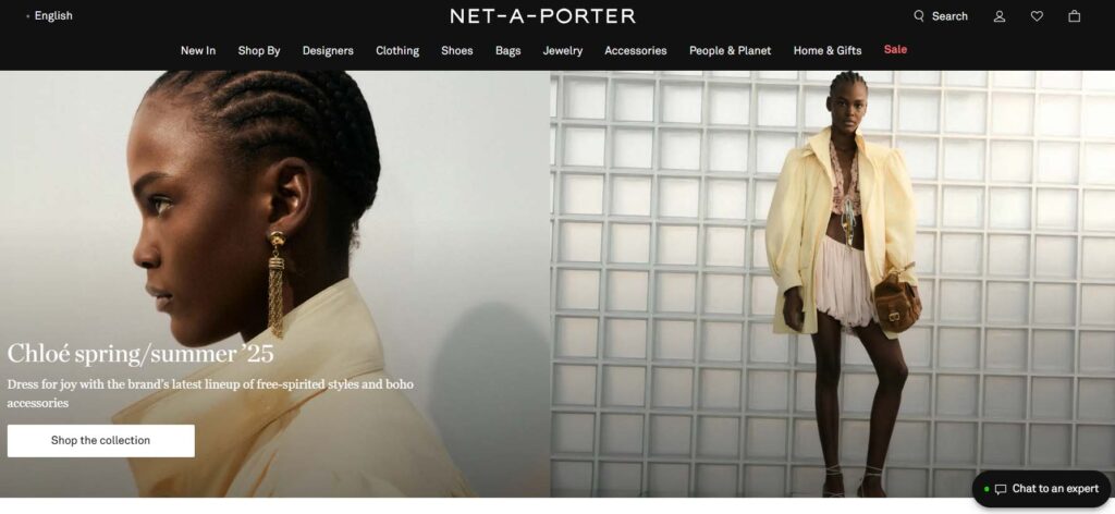Net a porter fashion website