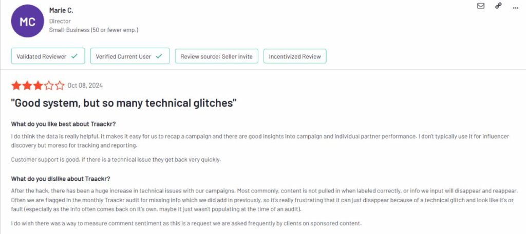 Traackr review