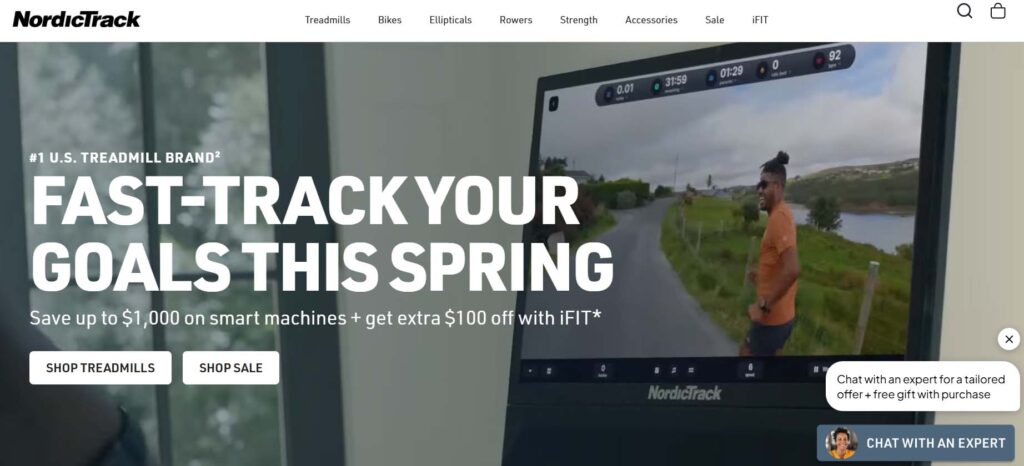 NordicTrack website