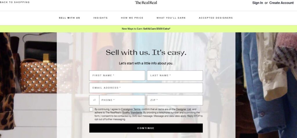 therealreal fashion website - best American fashion affiliate programs