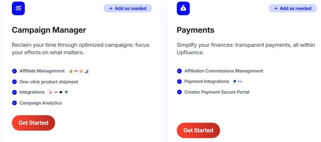 Upfluence pricing