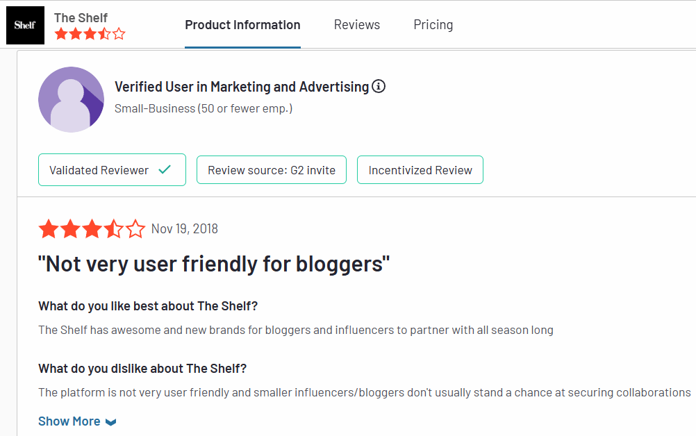 The shelf agency reviews