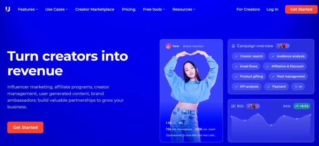 Upfluence Tik tok influencer marketing platform