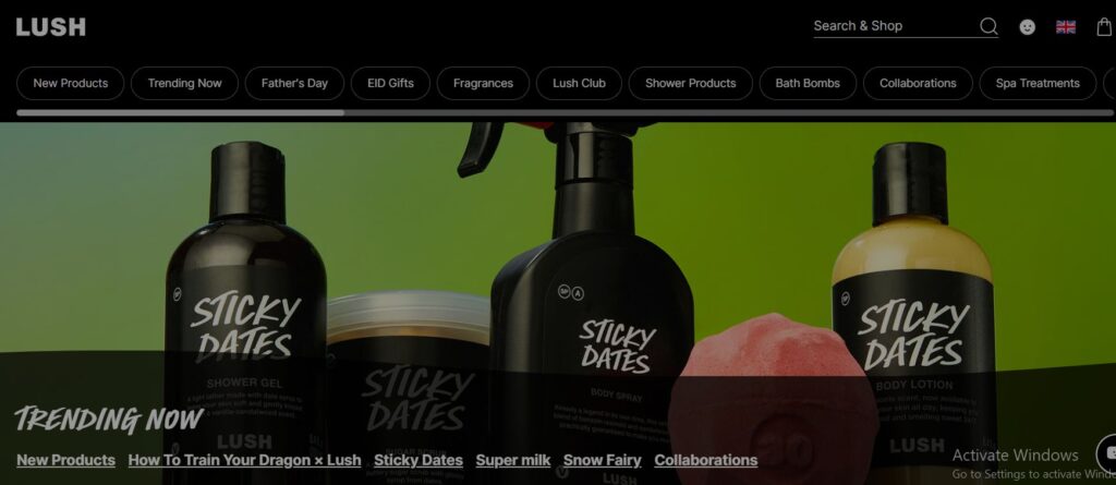 Lush cosmetics