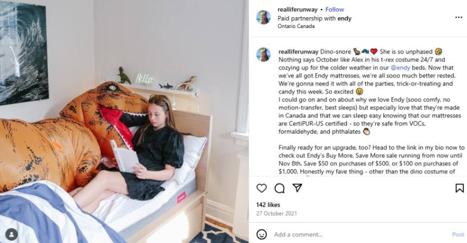 influencer gifting example