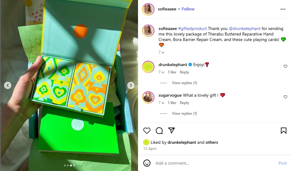 attractive packaging in influencer gifting