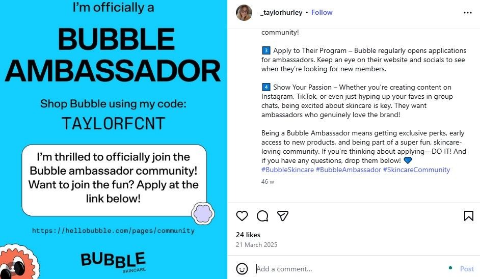 Bubble skincare review Instagram
