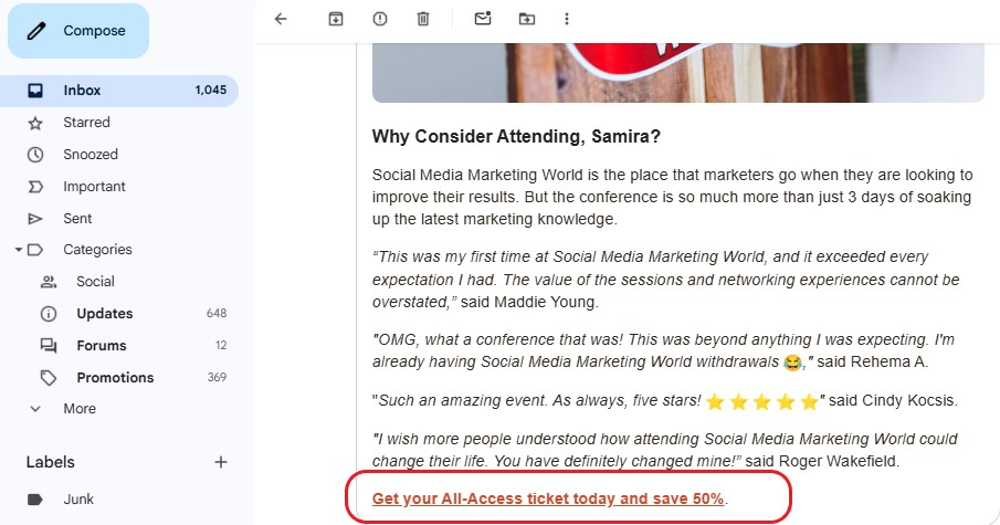using strong CTAs in emails