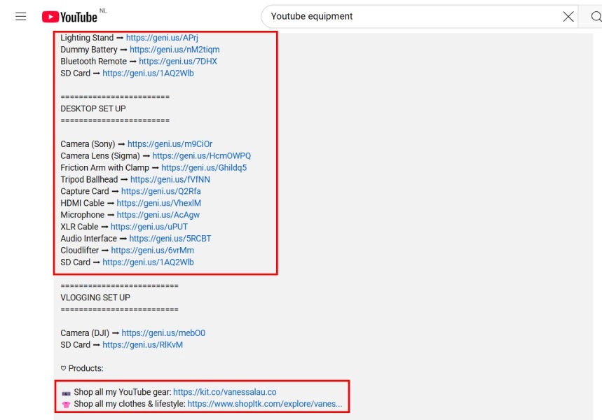 selling on YouTube via affiliate marketing