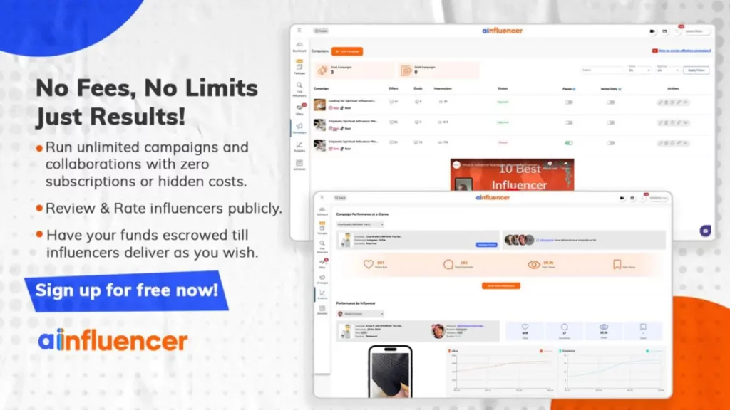 Ainfluencer features for brands