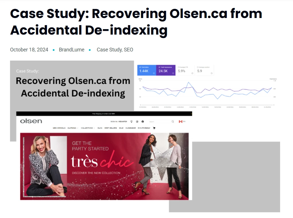 BrandLume Inc. Case Studies: Olsen.ca’s Campaign

