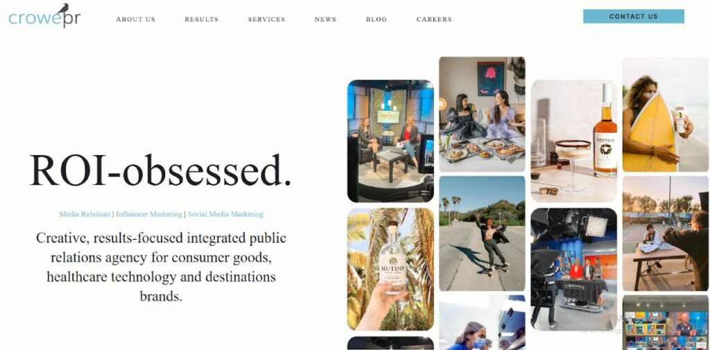 Influencer marketing agencies in San Diego: Crowe PR