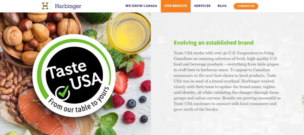 Harbinger Communications Case Study: The Taste USA Campaign 

