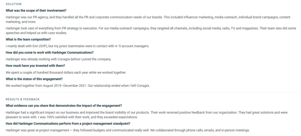 Harbinger Communications reviews 