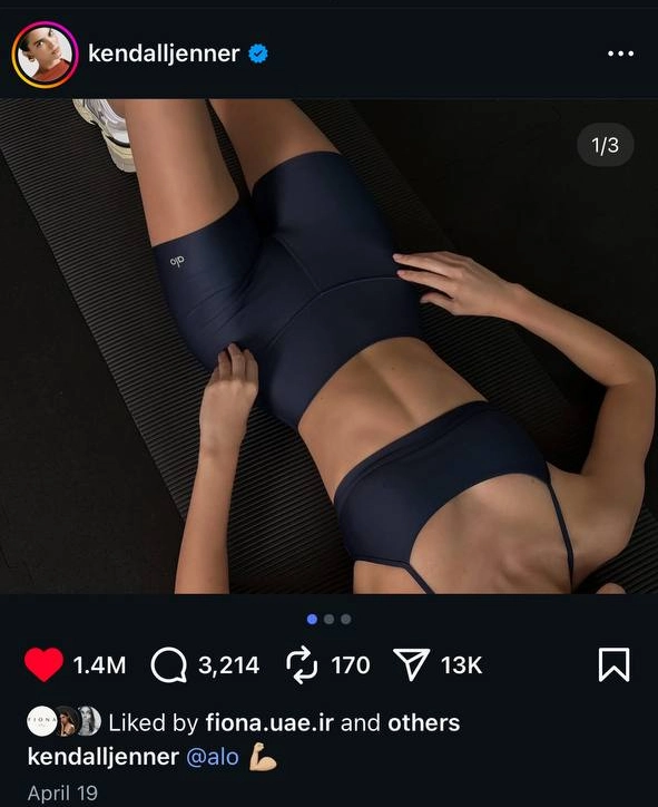Kendall Jenner's longtime partnership with alo yoga