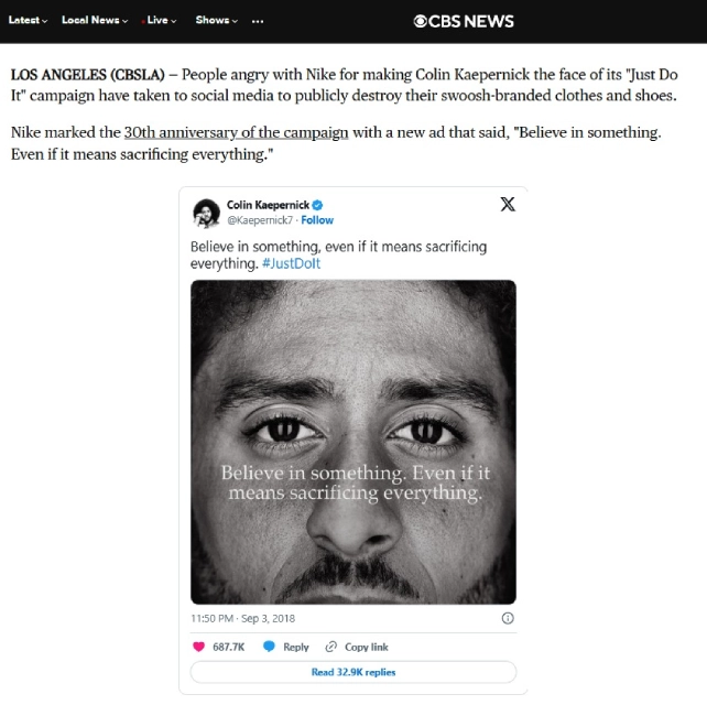 Nike's influencer marketing campaign controversy