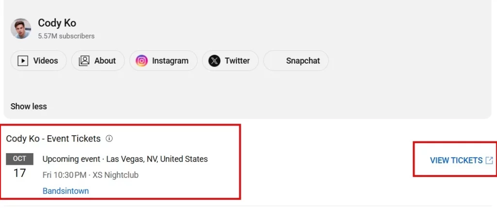 Real life example of selling services or products on YouTube