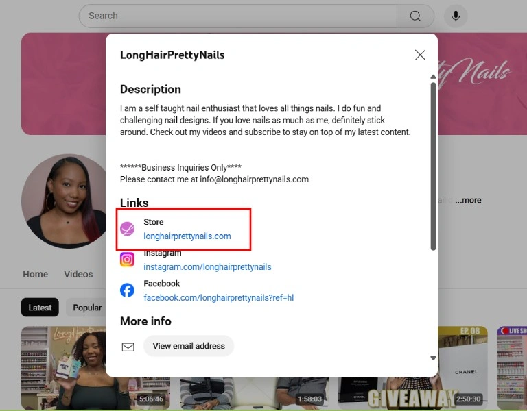 Selling products on YouTube