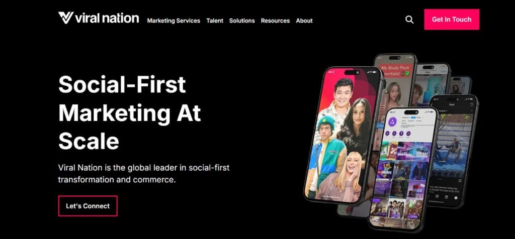 viral nation homepage