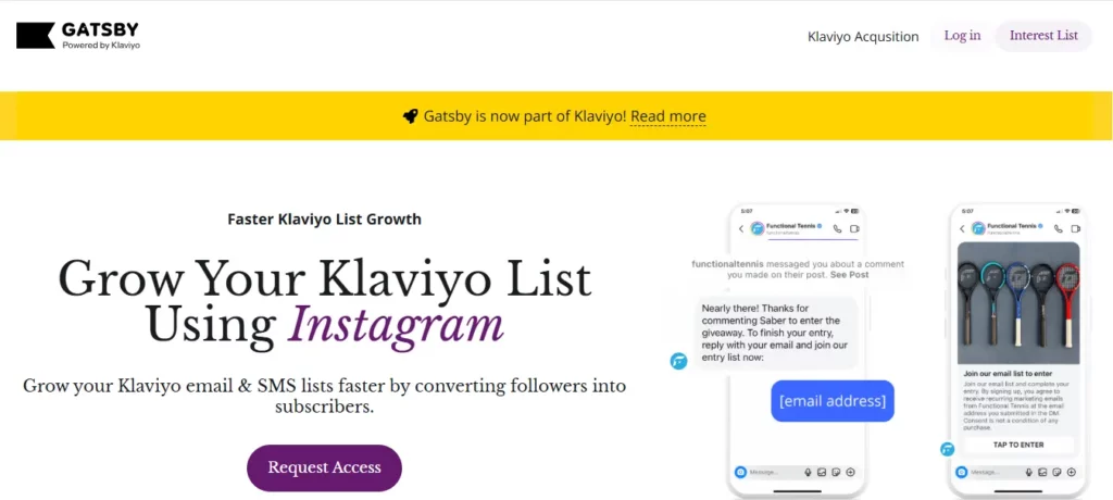 Gatsby, acquired by Klaviyo