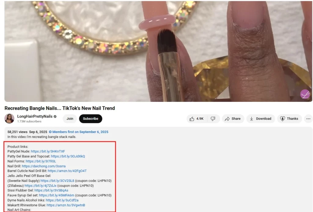 real life exmaple of selling products on YouTube