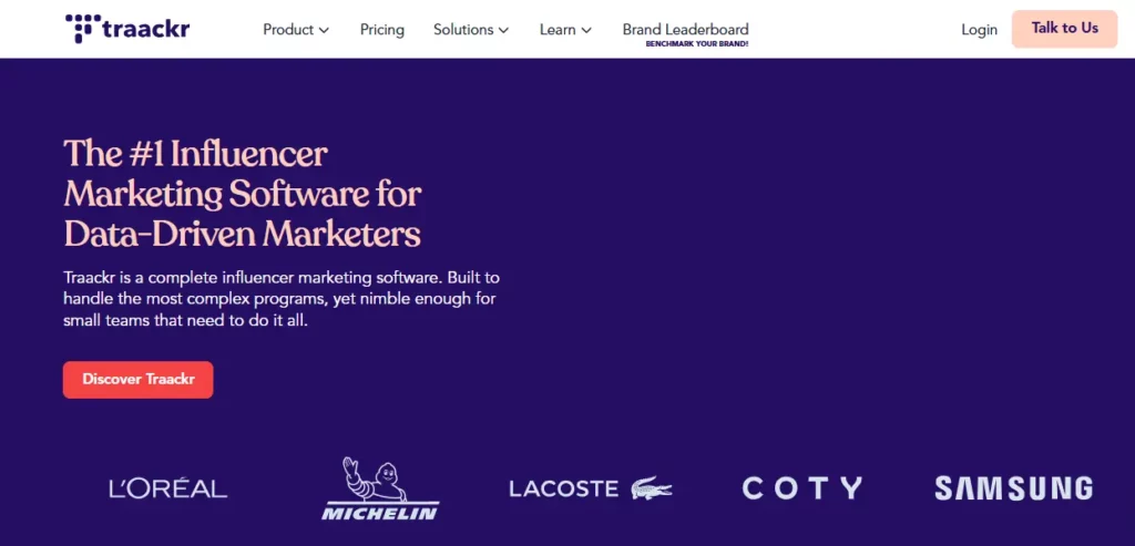 Traackr data-driven influencer platform