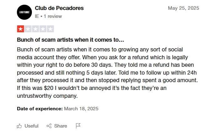 Famoid review on Trustpilot