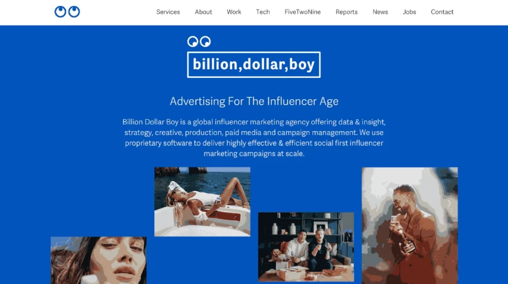 Influencer marketing agencies in the UK: Billion Dollar Boy