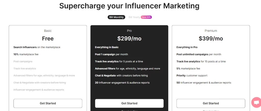 Collabstr pricing