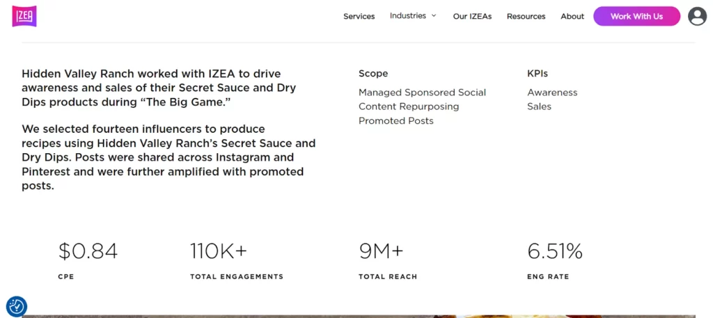 IZEA case study_ Hidden Valley Ranch