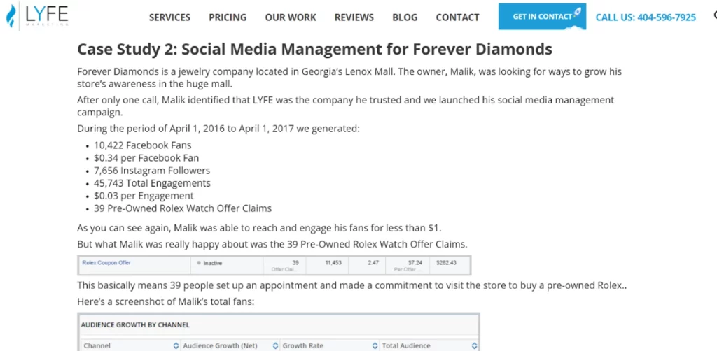 LYFE Marketing Agency Case Study: Forever Diamonds