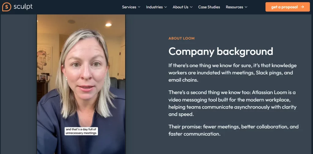 Sculpt Agency Case Study: Atlassian Loom