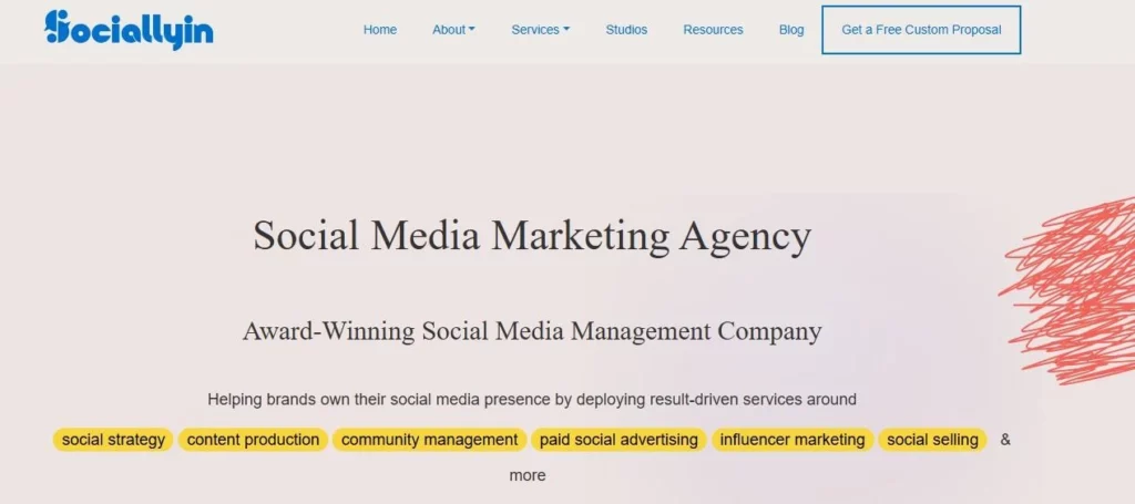social media marketing agency: Sociallyin agency 