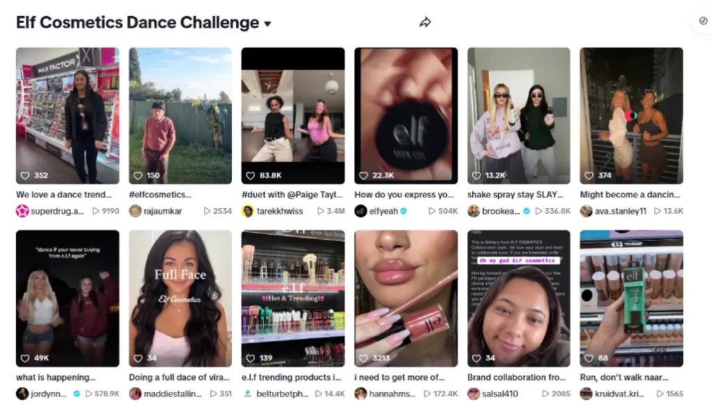 e.l.f. cosmetics dance challenge case study