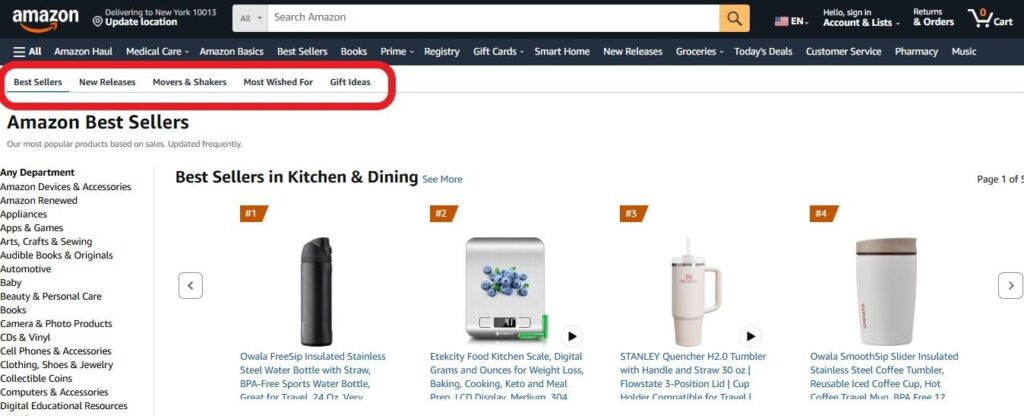 Amazon best sellers