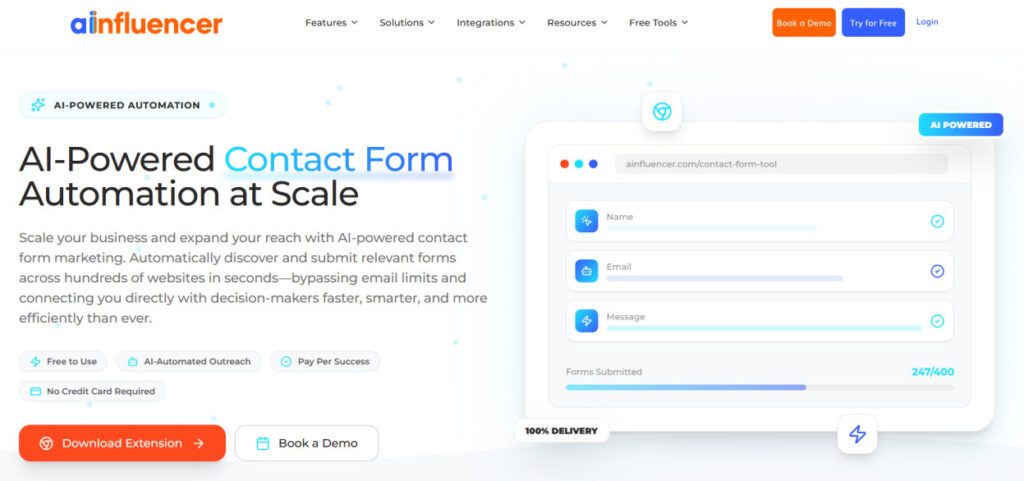 Ainfluencer's homepage for brandID